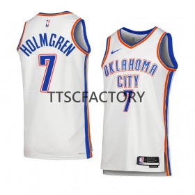 Oklahoma City Thunder Chet Holmgren 7 Nike 2022-23 Association Edition Valkoinen Pelipaidat Swingman - Miesten